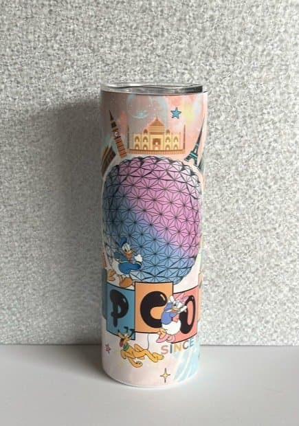Theme Park 20oz Tumbler: Cartoon Characters, Sublimation Design