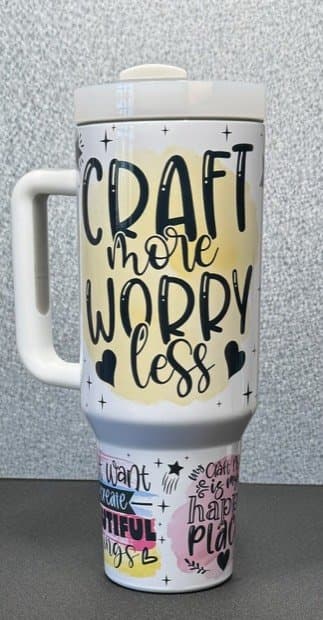 40oz Sublimation Tumbler, Crafting Lover Gift