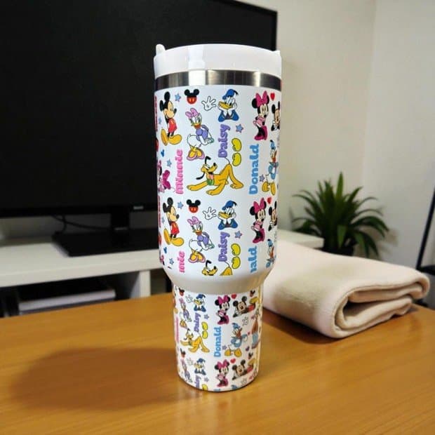 Cartoon Mouse and Friends 40oz Quencher Dupe Fun Theme Park-Inspired Travel Tumbler